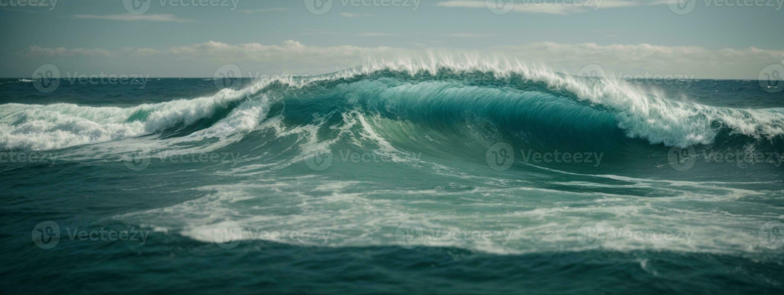 Ocean Wave. AI generated photo