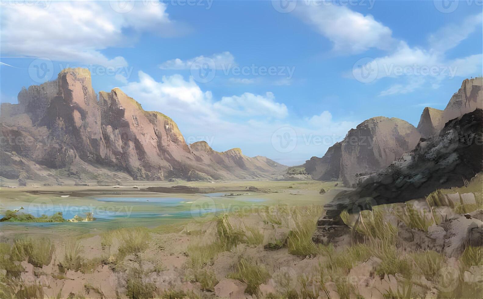 clouds over mountains, photo