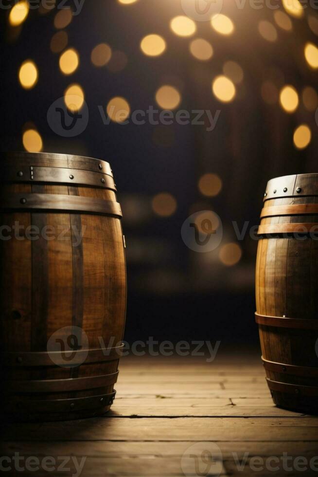 background of barrel. AI generated photo