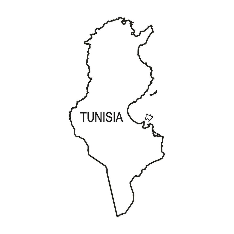 Tunisia map icon vector