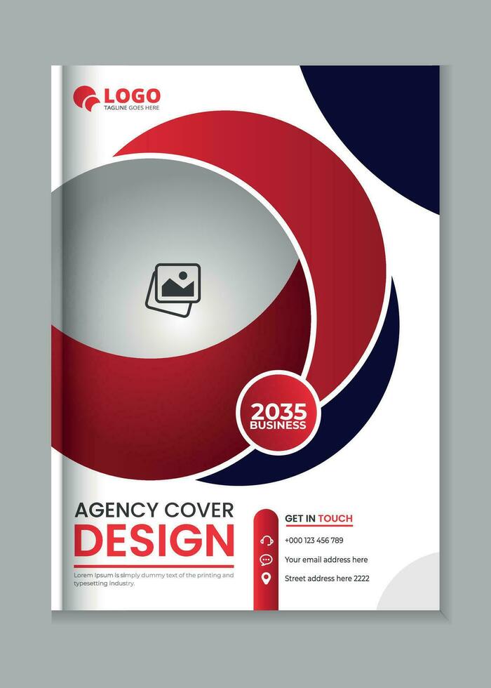 Annual report corporate business book cover design set template vector