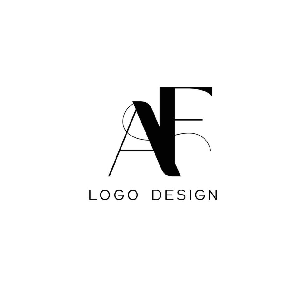 AF initial letter logo vector