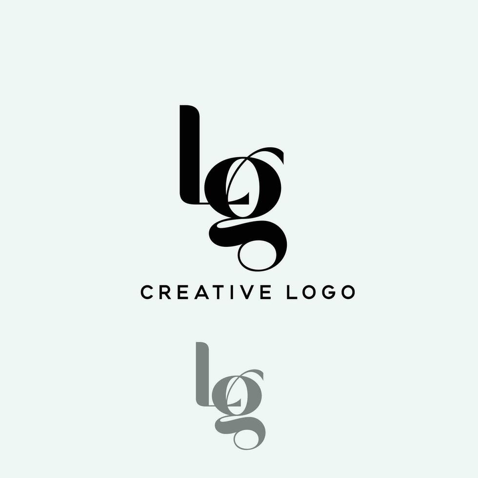 Lg initial letter logo vector