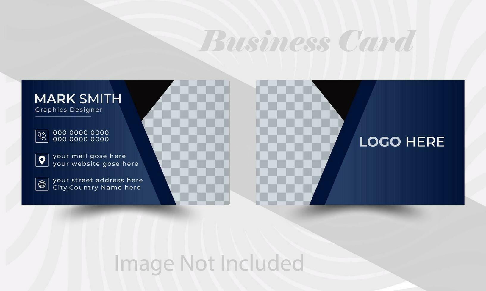 Minimal Individual Business Card Layout, Creative and modern business card template vector