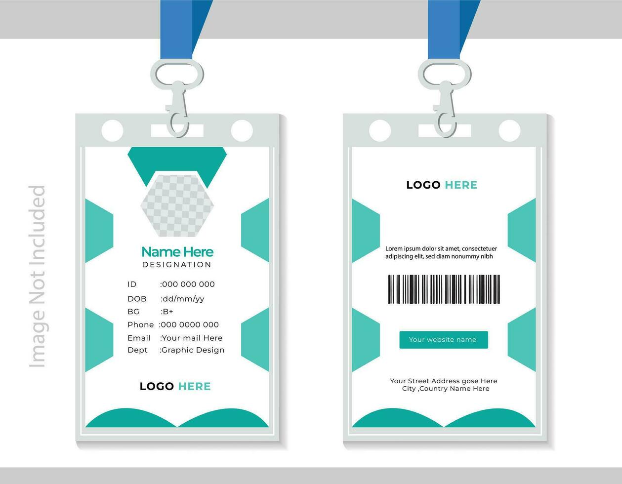 Corporate Id card design template, Modern and minimalist id card template. vector