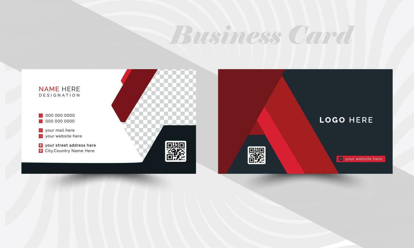 Double-sided creative business card template vector