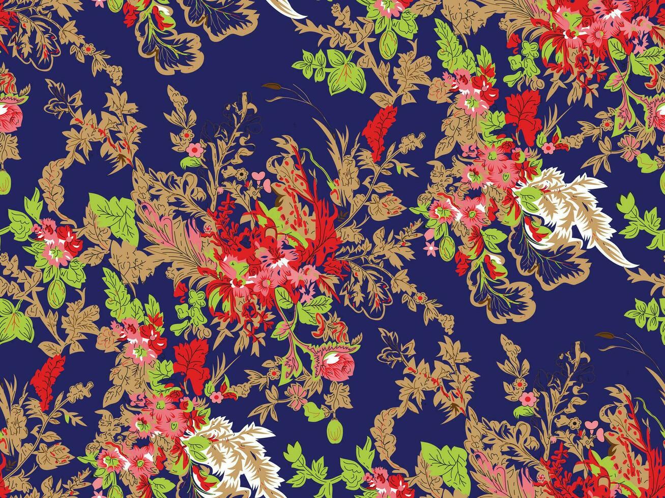 Floral textile seamless pattern repart design vector
