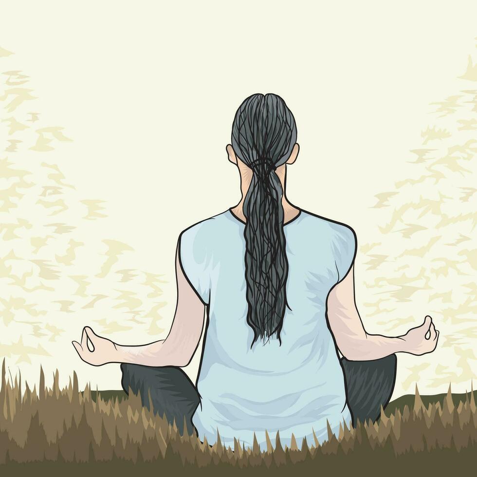 Yoga Vector Graphic Isolated Illustration