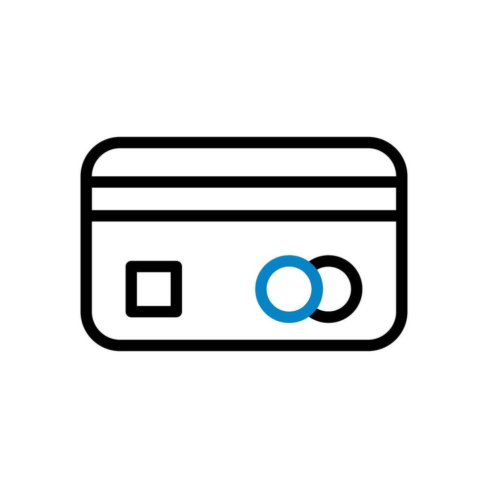 Card icon duocolor blue black business symbol illustration. vector