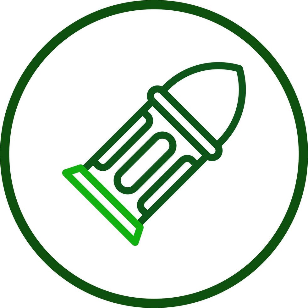 Bullet icon line rounded green colour military symbol perfect. vector