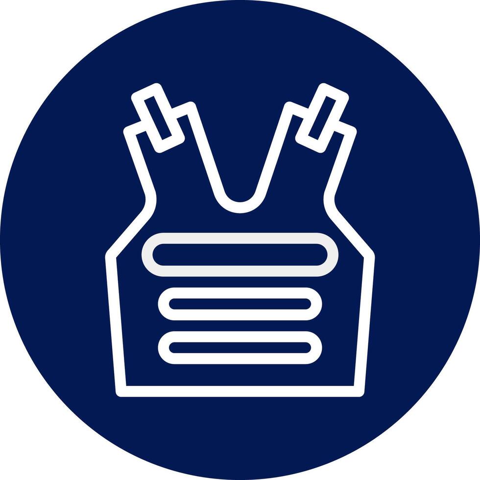 Body Armor icon rounded blue white colour military symbol perfect. vector
