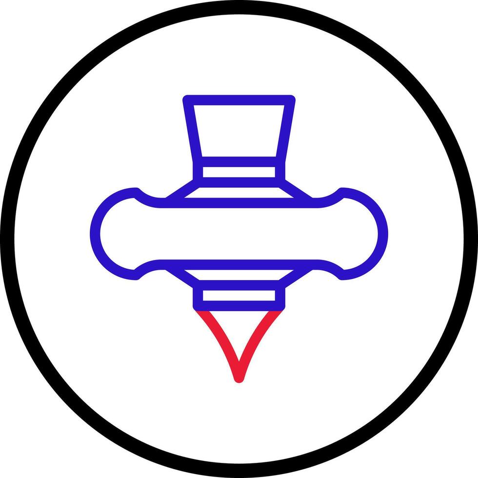 Spinning icon line rounded red blue colour chinese new year symbol perfect. vector