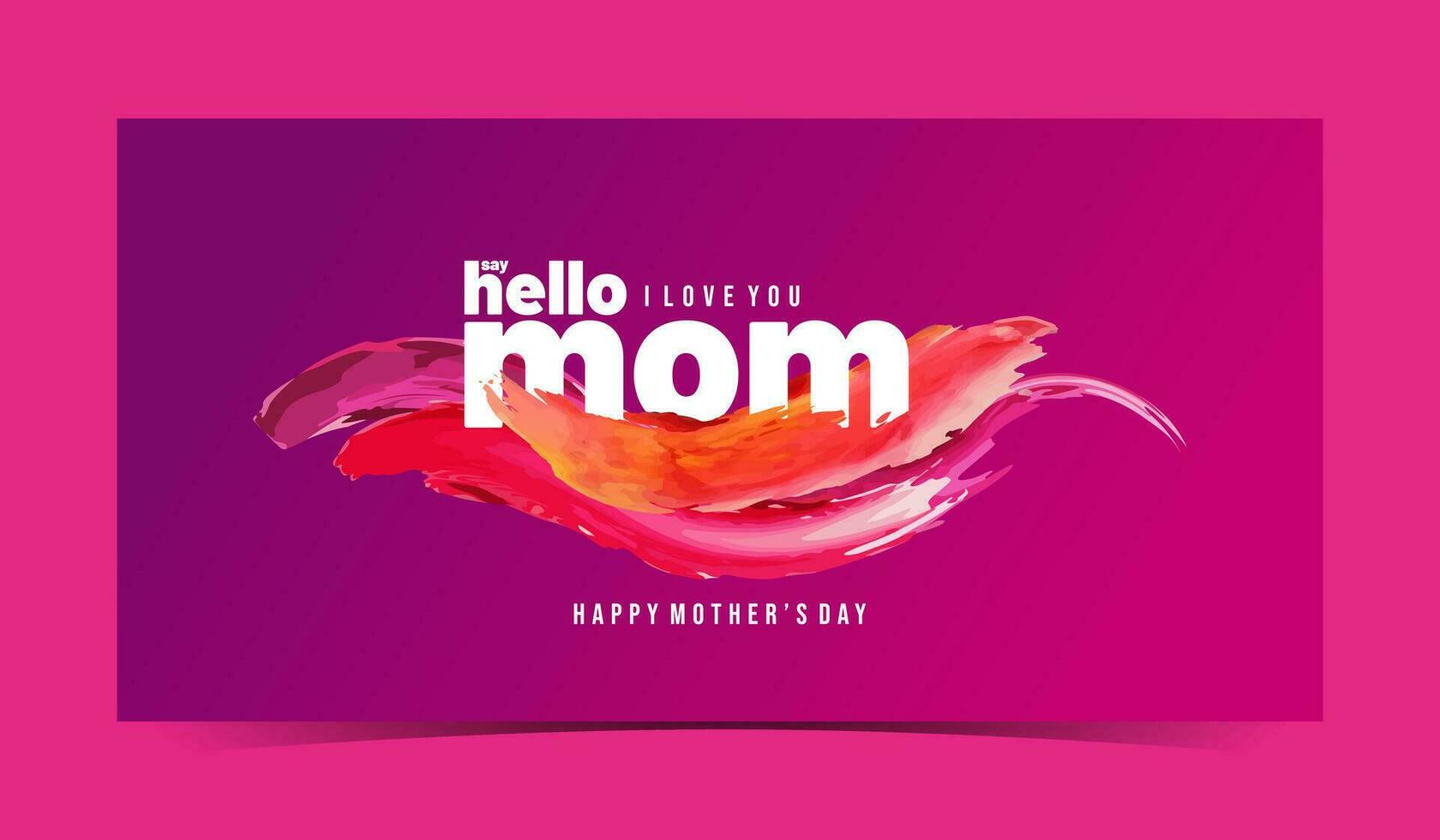 Hola amor usted mamá, madres día tarjeta diseño vector