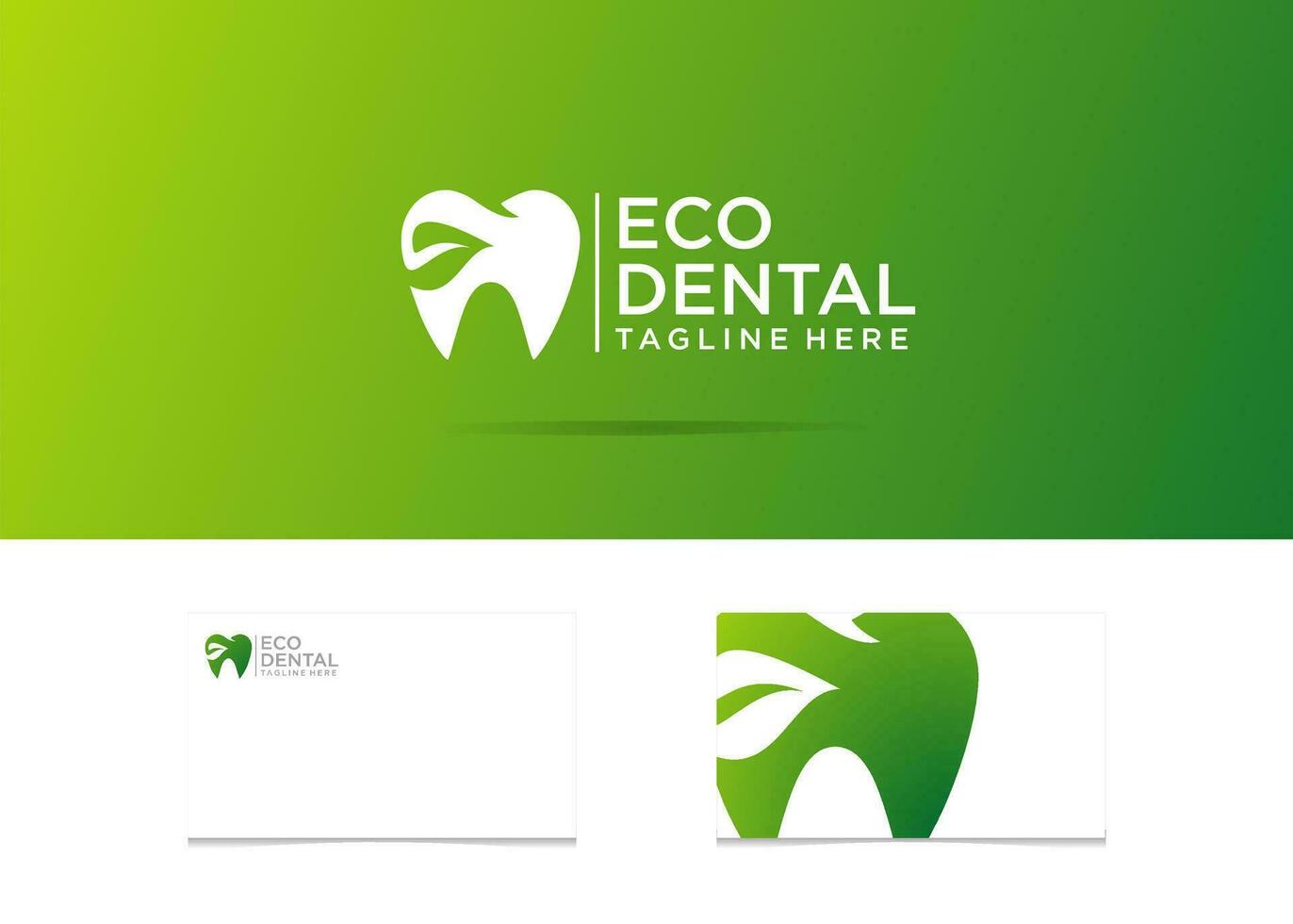 eco dental logo design vector