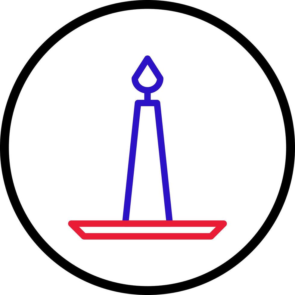 Candle icon line rounded red blue colour chinese new year symbol perfect. vector