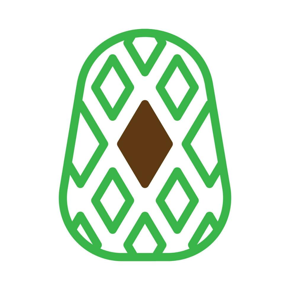 huevo icono duotono verde marrón color Pascua de Resurrección símbolo ilustración. vector