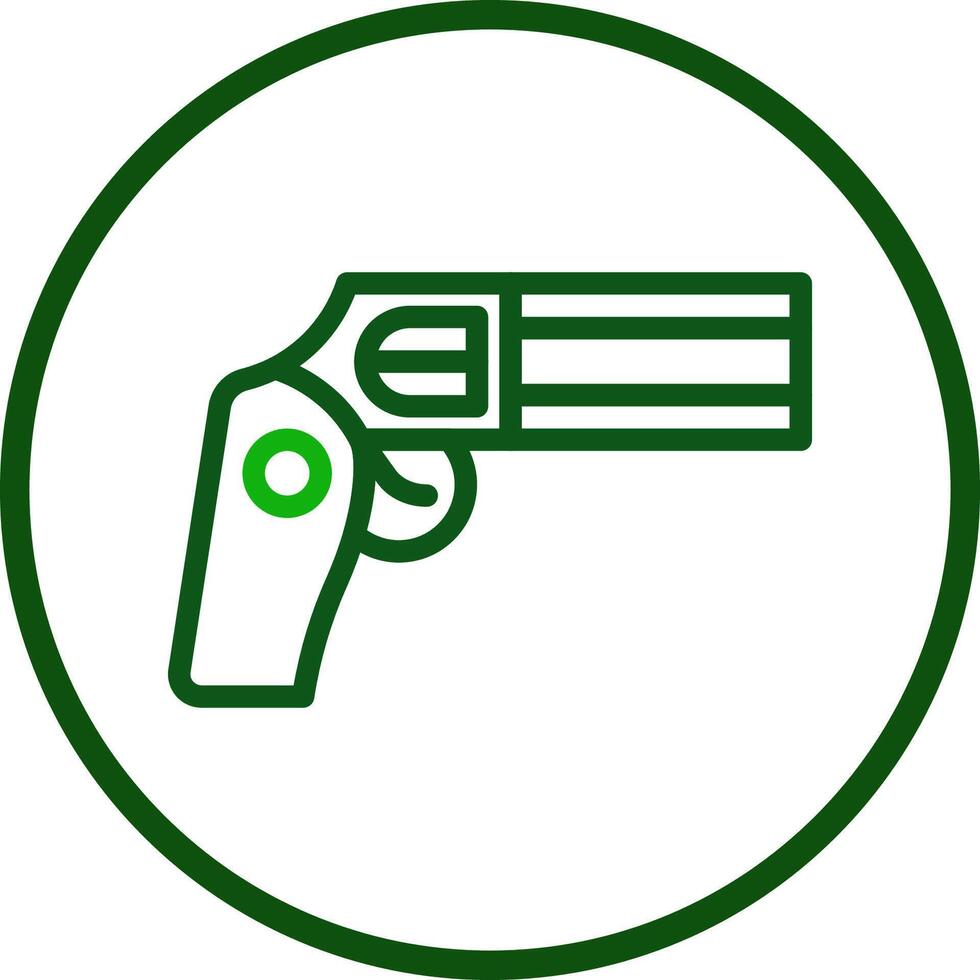 Gun icon line rounded green colour military symbol perfect. vector
