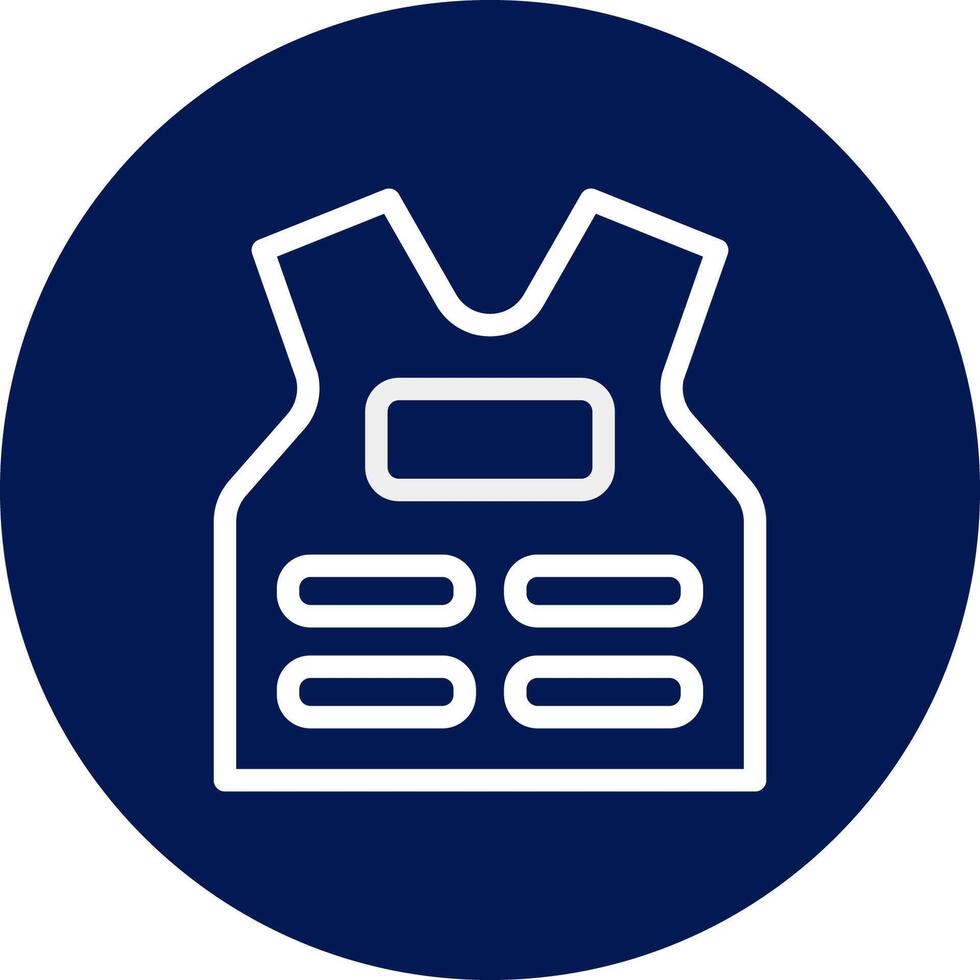 Body Armor icon rounded blue white colour military symbol perfect. vector