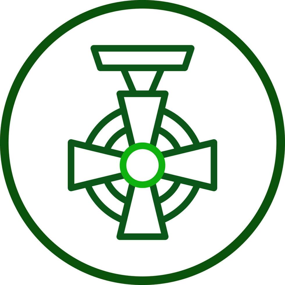 medalla icono línea redondeado verde color militar símbolo Perfecto. vector