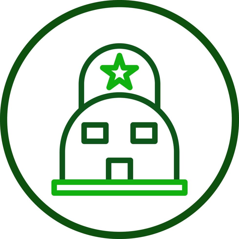 Tent icon line rounded green colour military symbol perfect. vector