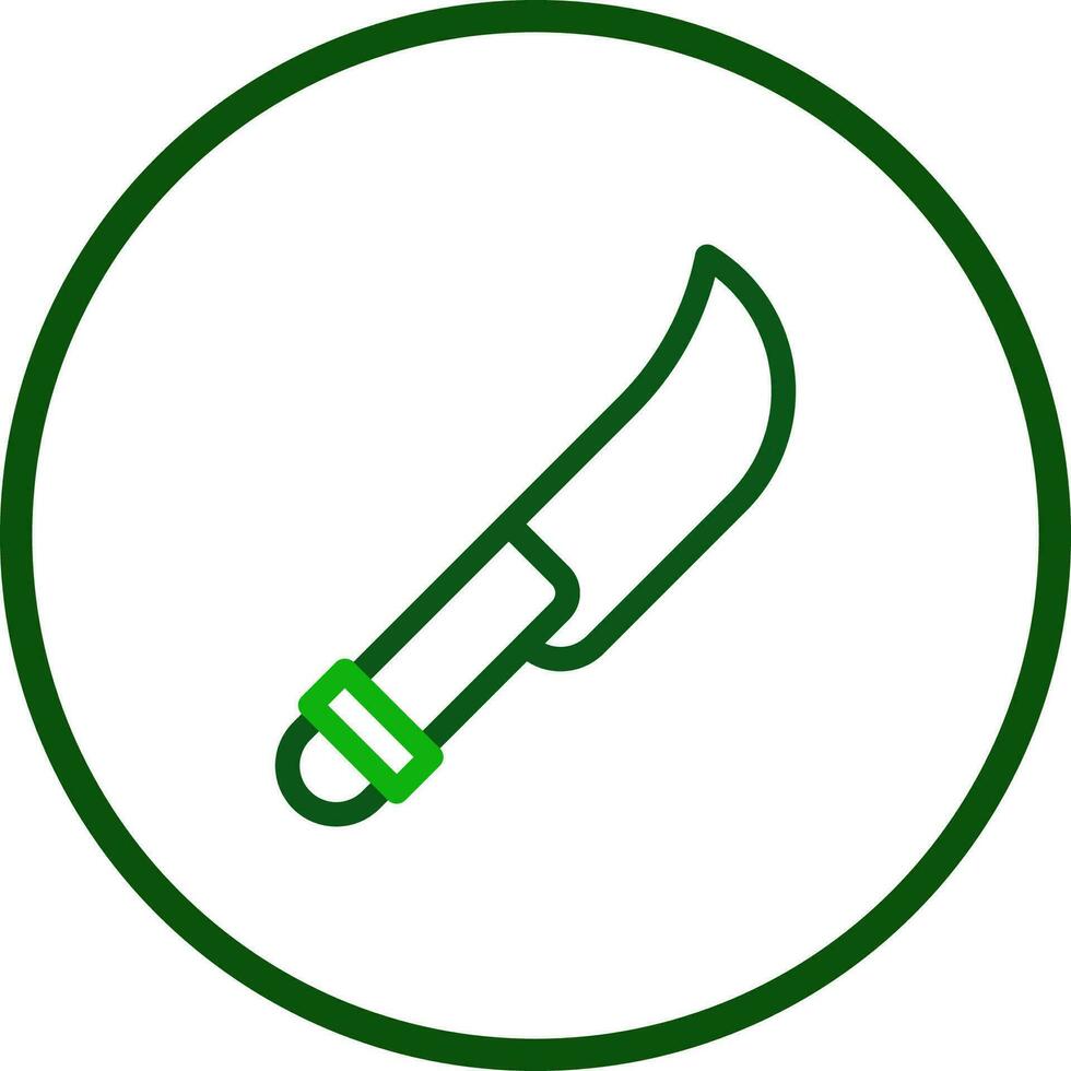 Knife icon line rounded green colour military symbol perfect. vector