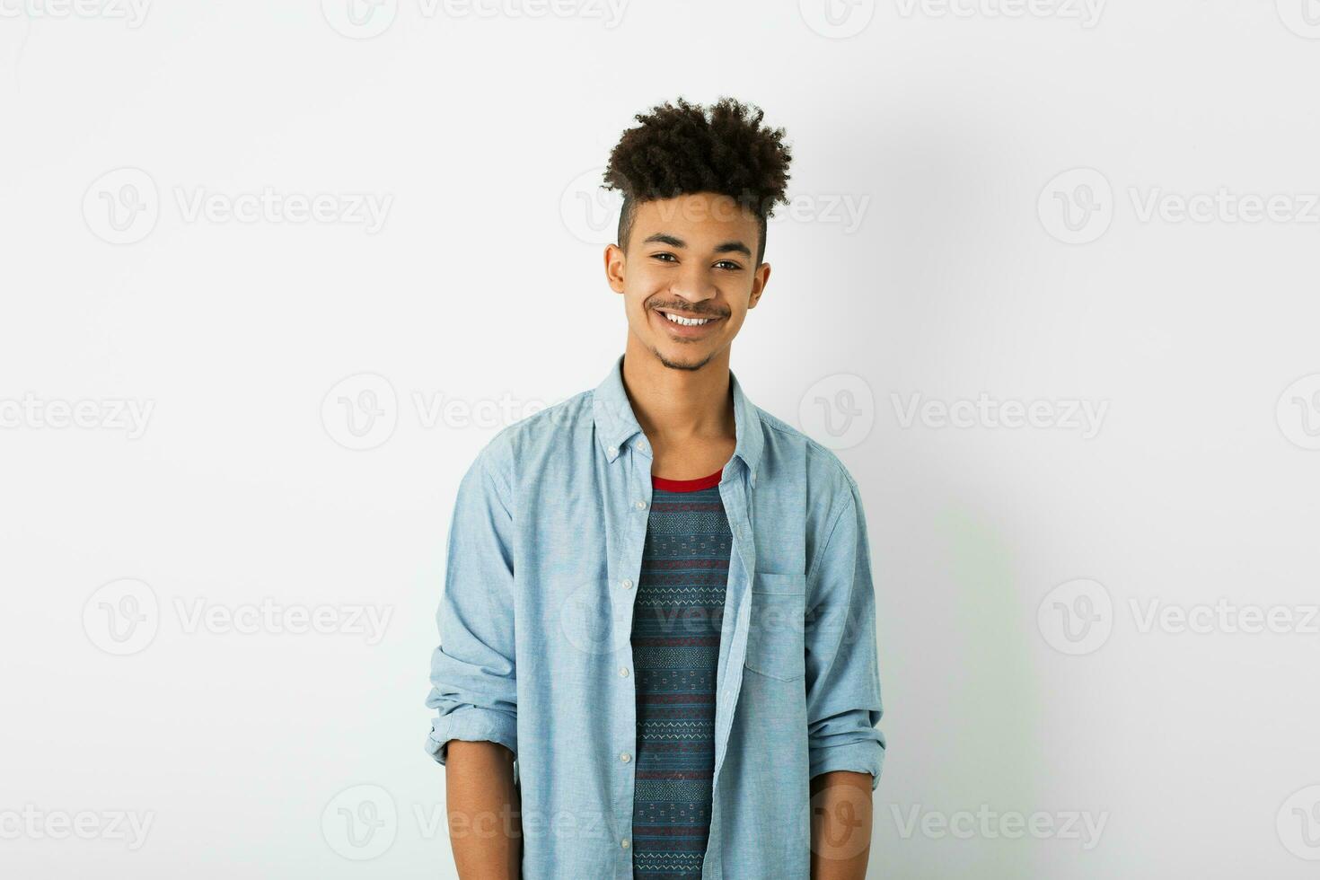 portrait of young handsome black man, african american youth photo