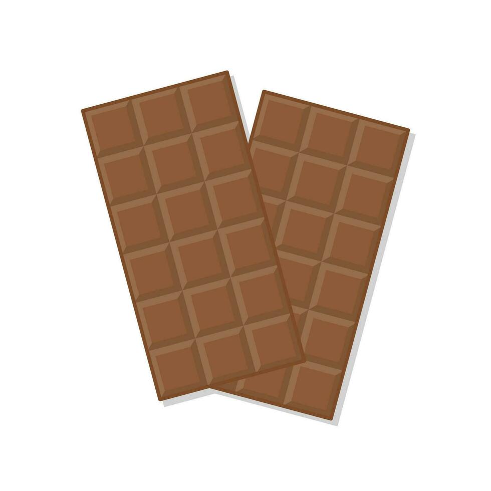 Chocolate Bar Vector Icon Illustration. Bar Of Chocolate Flat Icon