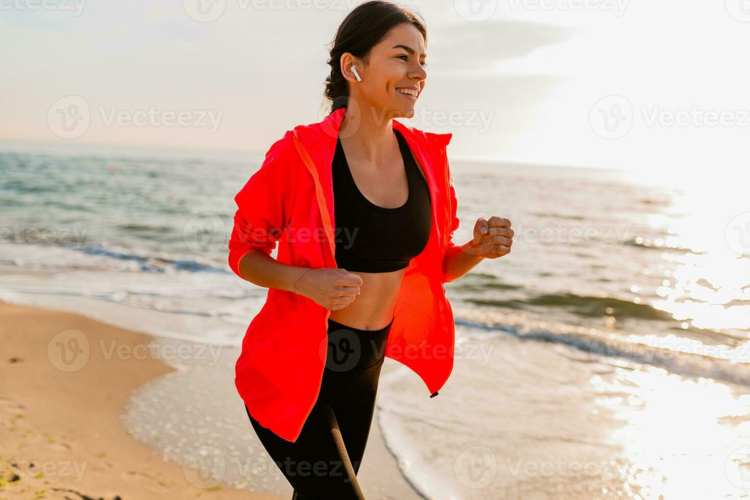 woman doing sports in morning photo