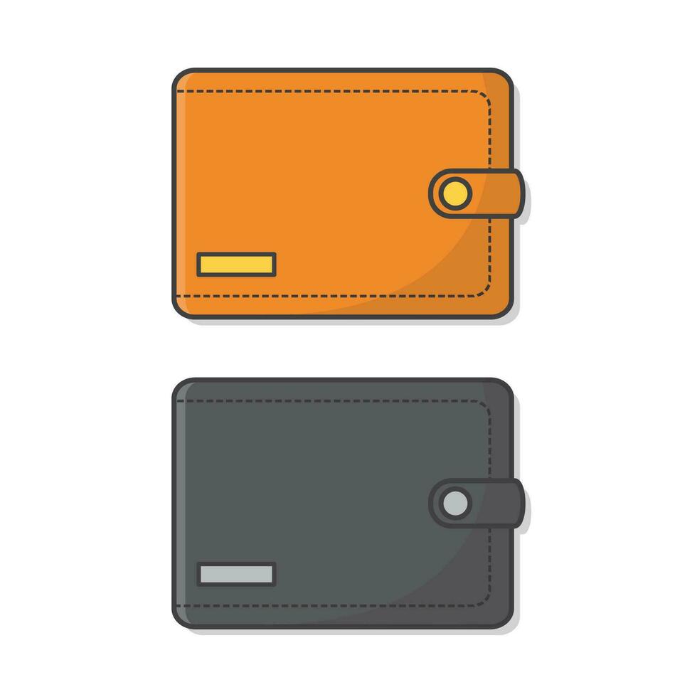 Wallet Vector Icon Illustration. Business Object Flat Icon set