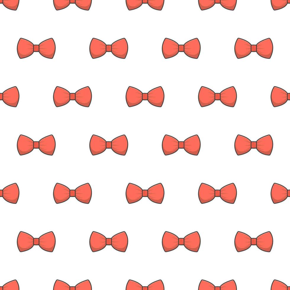 Bow Tie Seamless Pattern On A White Background. Bow Tie Theme Vector Illustration