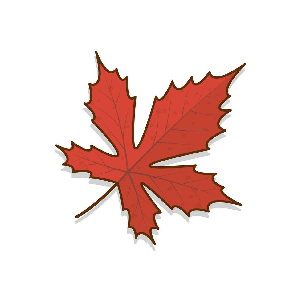 Autumn Leaf Vector Icon Illustration. Autumn Leaves Or Fall Foliage Flat Icon