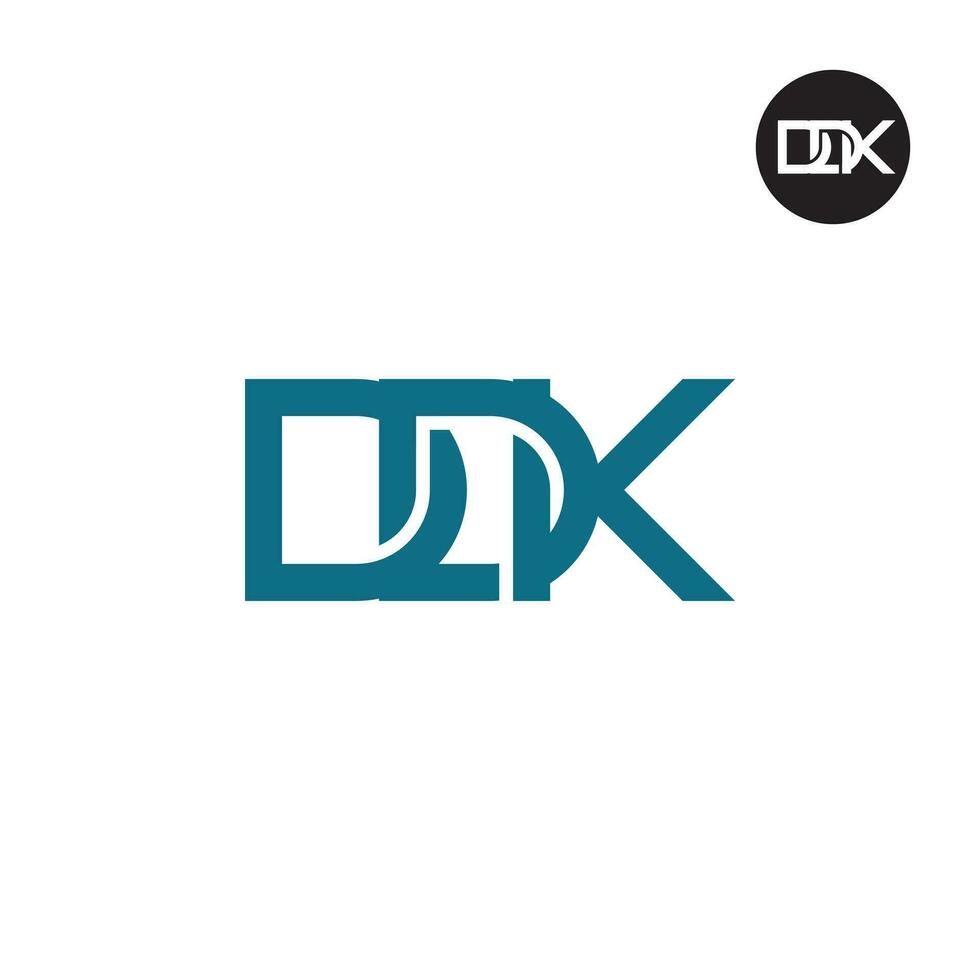 Letter DDK Monogram Logo Design vector