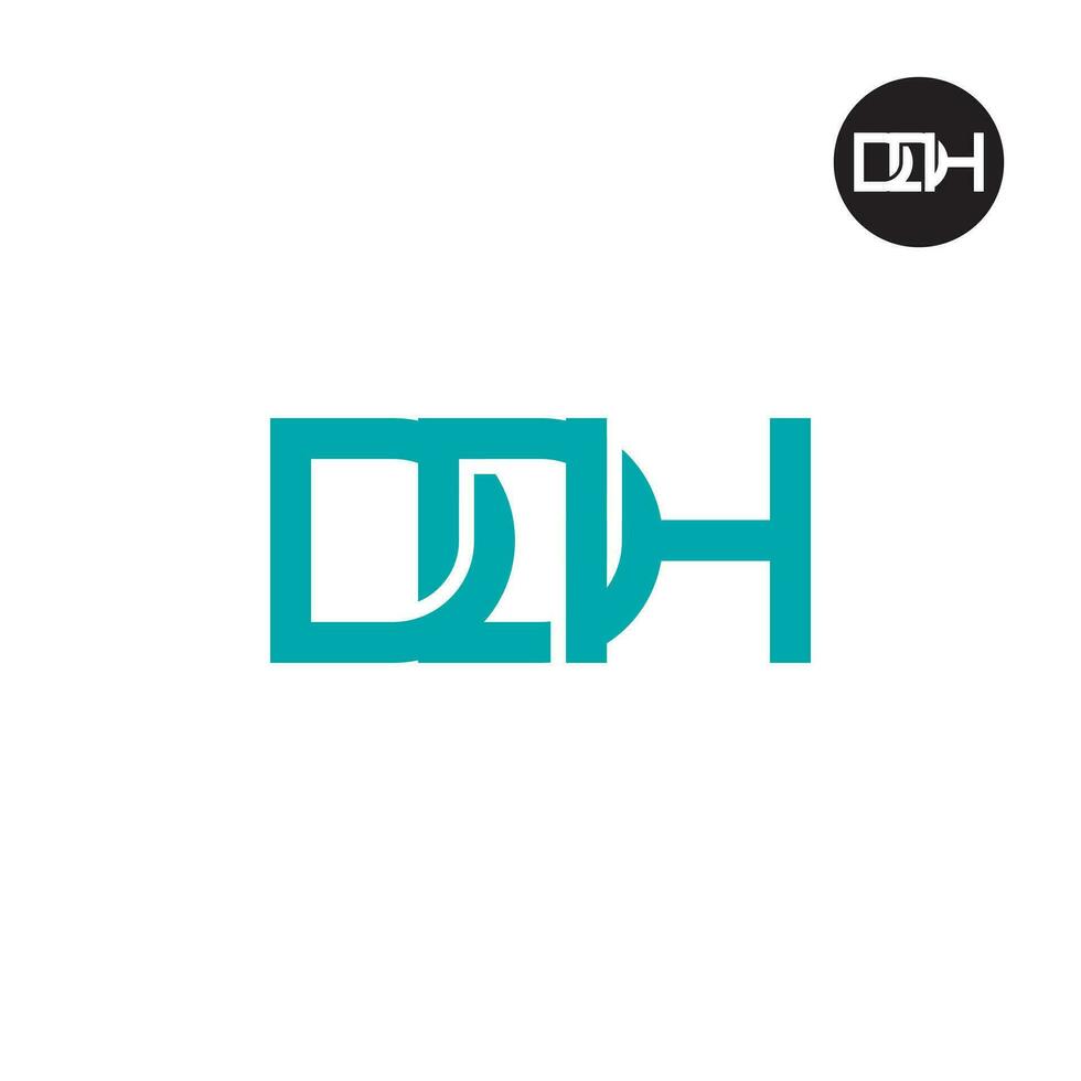 Letter DDH Monogram Logo Design vector