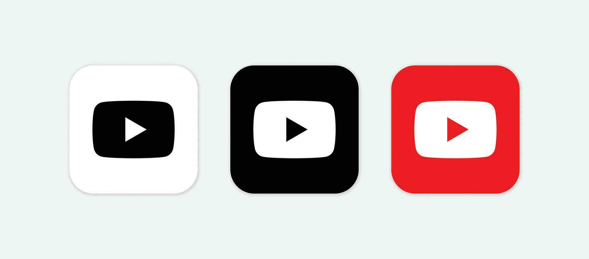 YouTube icon. YouTube Social media logo. vector