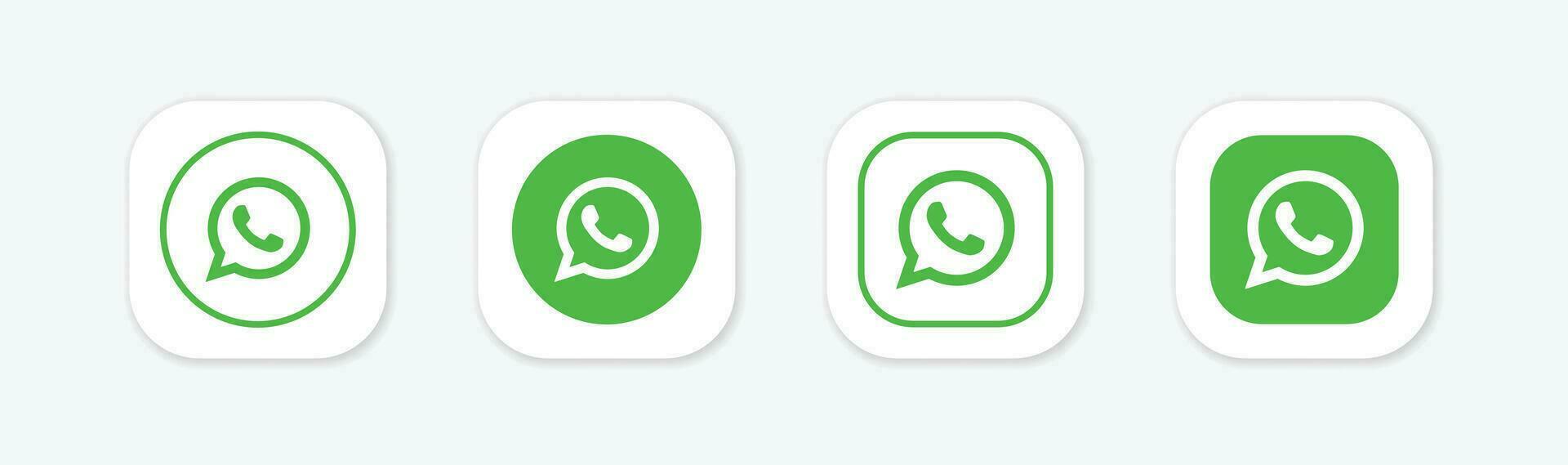 WhatsApp icon.  WhatsApp logo vector on white background.