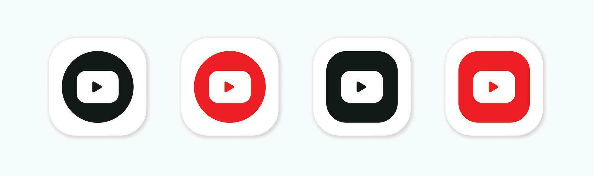 Youtube icono. Youtube social medios de comunicación logo. vector