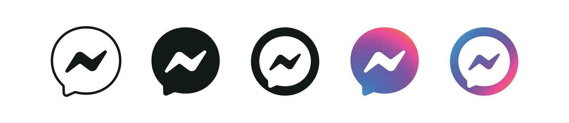 Messenger social media logo. Messenger social media icon.  vector illustration.