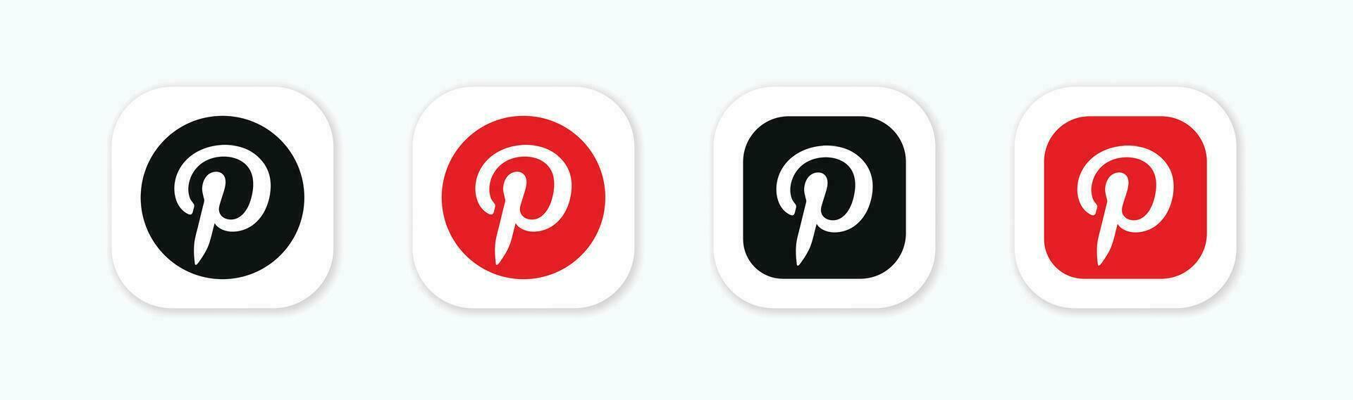 pinterest icono. pinterest social medios de comunicación logo. vector