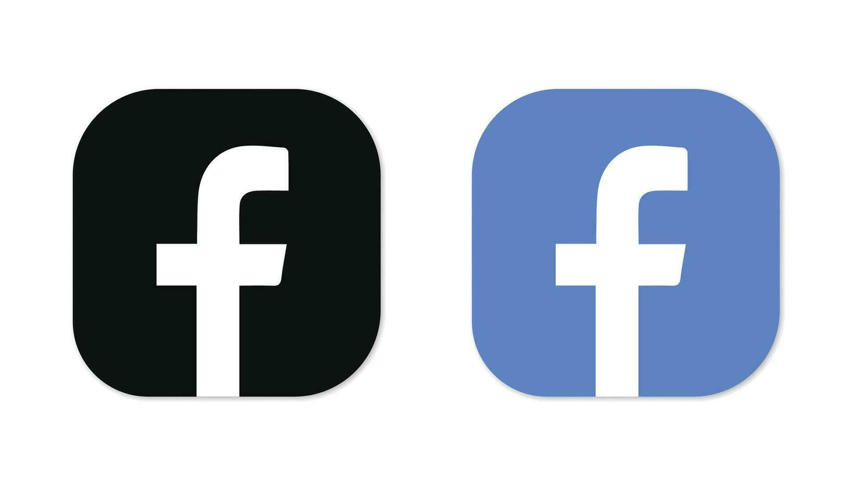 set of social networking icons. Facebook flat icons isolated on white