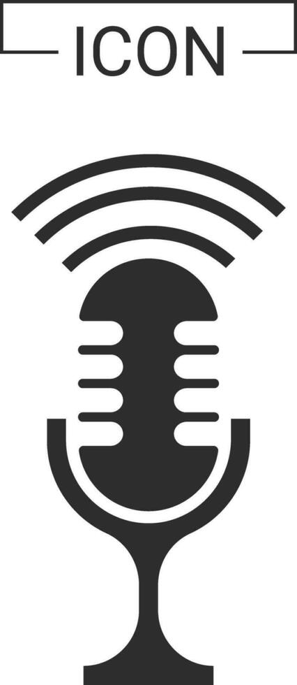 Microphone and music icon vector