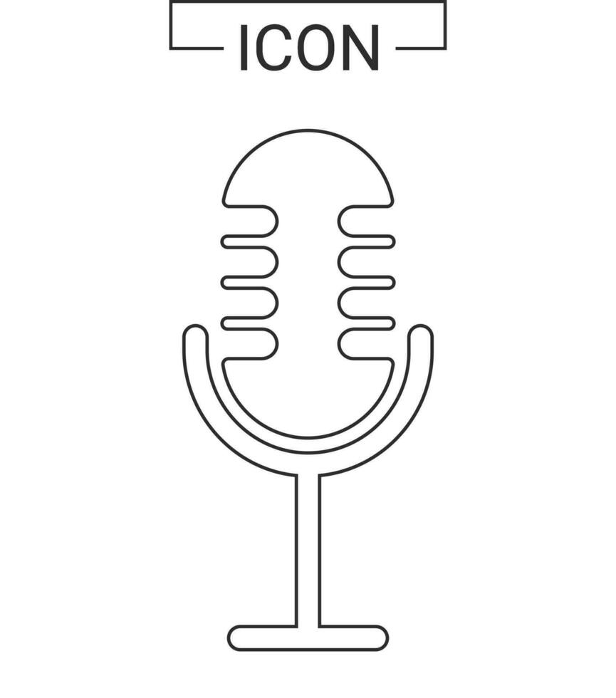 Microphone and music icon vector