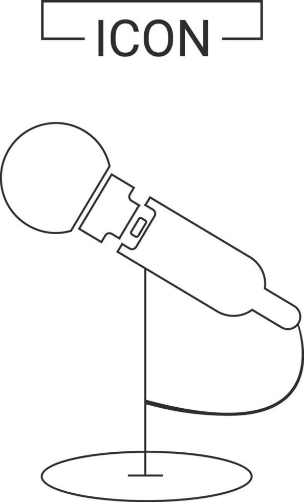 Microphone and music icon vector