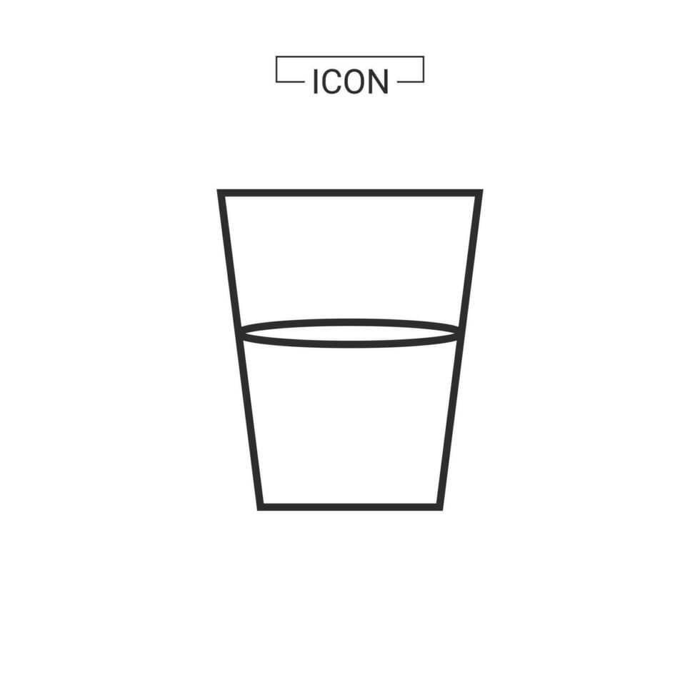 water wine glass icon vector