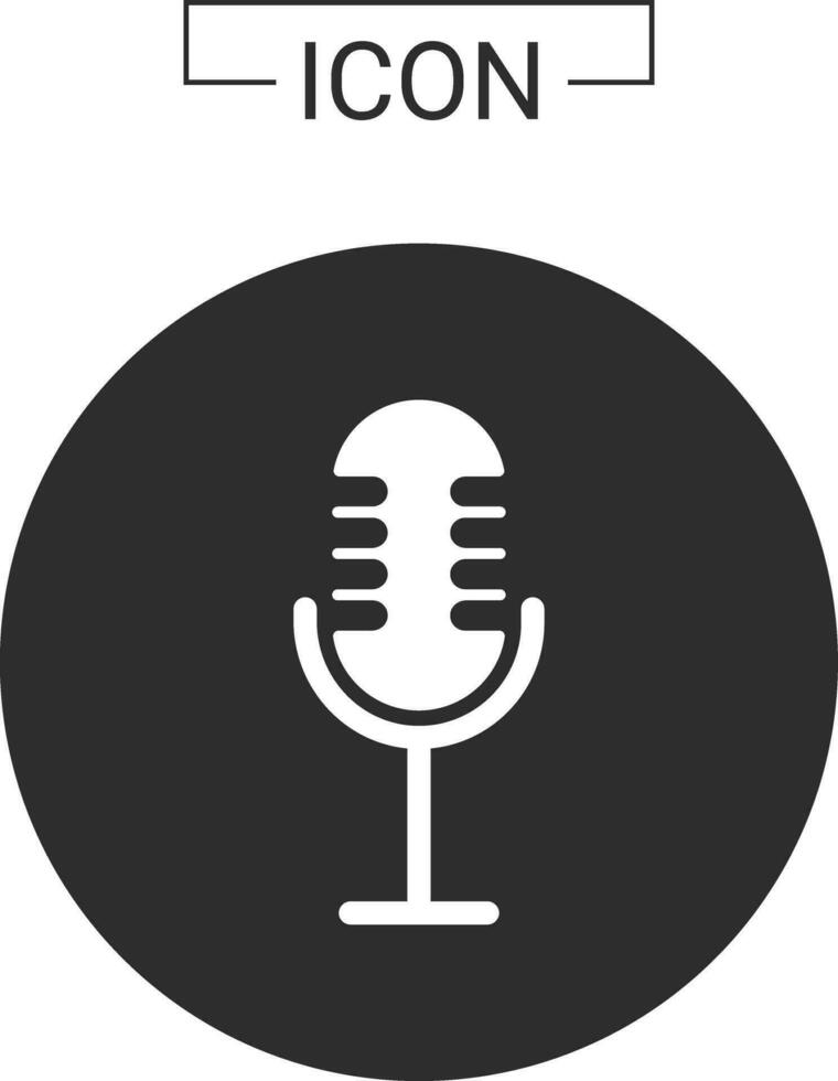 Microphone and music icon vector