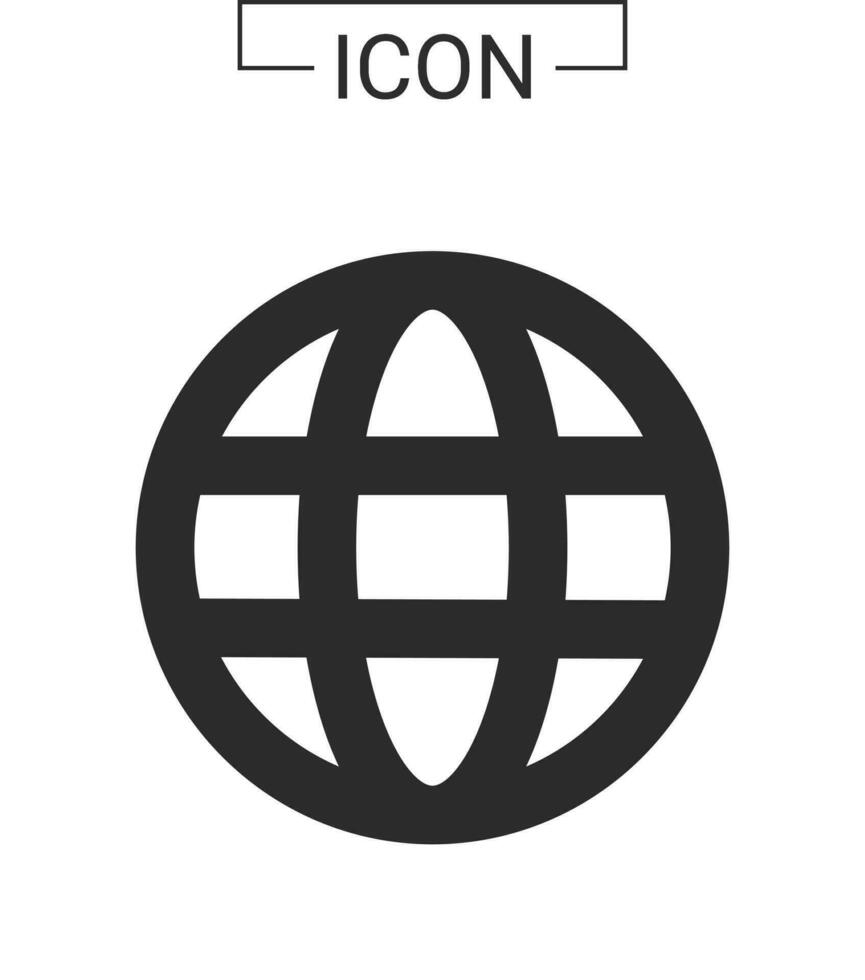 globe icon earth planet vector