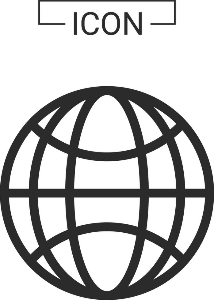 globe icon earth planet vector