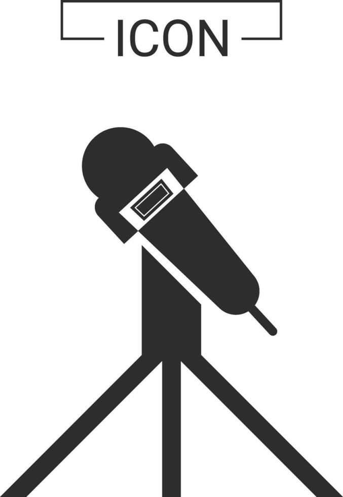 Microphone and music icon vector