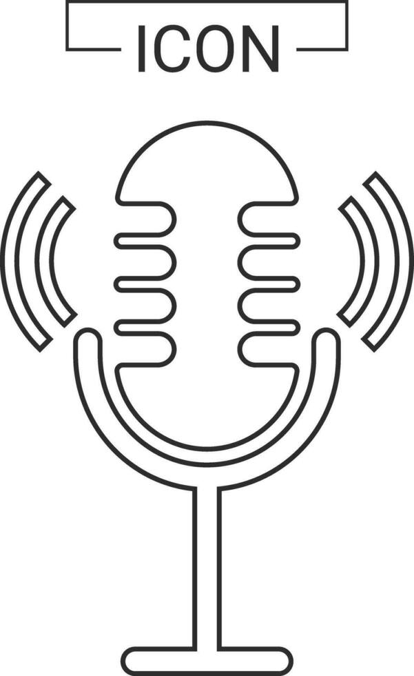 Microphone and music icon vector