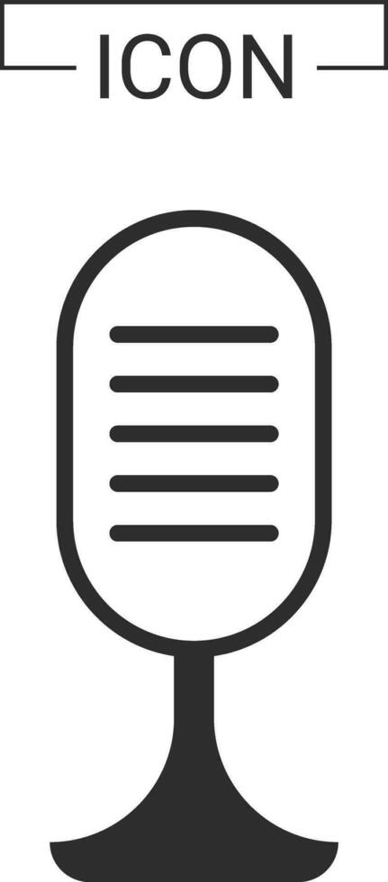 Microphone and music icon vector