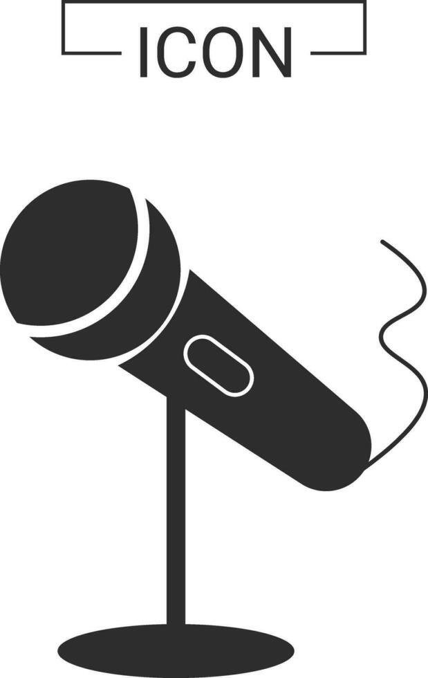 Microphone and music icon vector